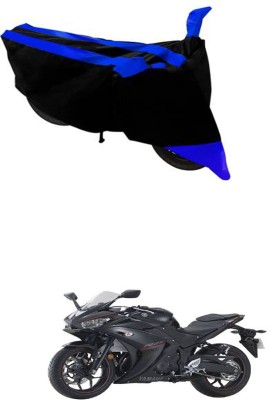 RONISH Waterproof Two Wheeler Cover for Yamaha(YZF R25, Black, Blue)