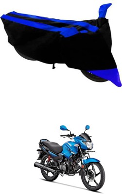 RONISH Two Wheeler Cover for Hero(Glamour Programmed FI, Black, Blue)