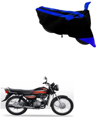 RONISH Two Wheeler Cover for Honda(CD Dawn, Black, Blue)