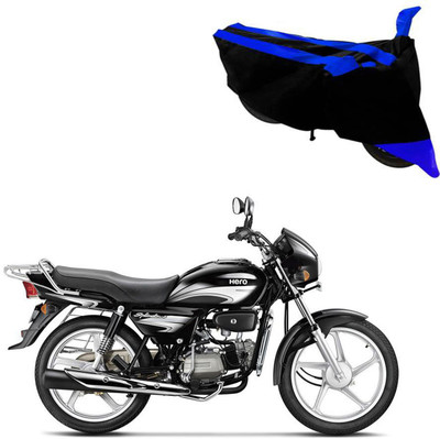 RONISH Waterproof Two Wheeler Cover for Hero(Splendor, Black, Blue)