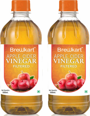 Brewkart Apple Cider Vinegar Filtered Pack of 2 Vinegar(2 x 500 ml)