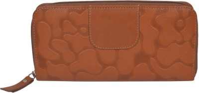 Leatherman Fashion Women Brown Genuine Leather Wallet(4 Card Slots)