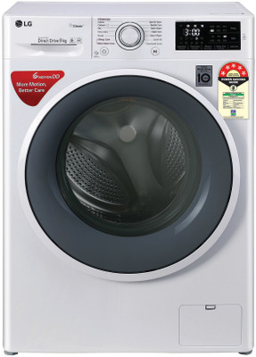 LG 8 kg Fully Automatic Front Load with In-built Heater White  (FHT1208ZNW)