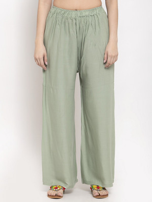 TAG-7 Flared Women Green Trousers