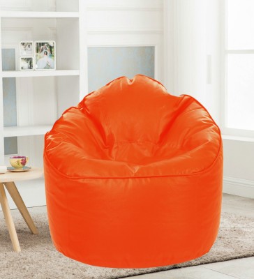 STYLE HOMEZ XXL Modern Mooda Rocker Bean Bag Sofa  With Bean Filling(Orange)