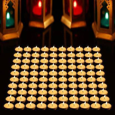 Modern Home 100 Pk White Candle(White, Pack of 100)