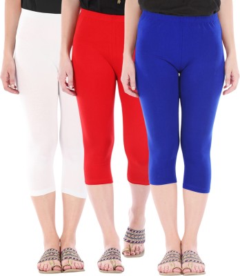 Buy That Trendz Capri Leggings Women White, Red, Blue Capri