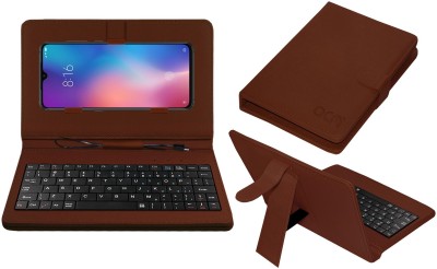 ACM Keyboard Case for Xiaomi Mi 9(Brown, Cases with Holder, Pack of: 1)