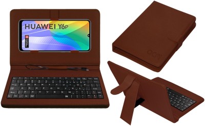 ACM Keyboard Case for Huawei Y6P(Brown, Cases with Holder, Pack of: 1)