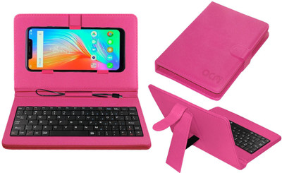 ACM Keyboard Case for Tecno Camon I 2x(Pink, Cases with Holder, Pack of: 1)