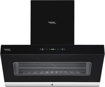Hindware Octavia 75 Auto Clean Wall Mounted Chimney  (Black and Inox 1350 CMH)