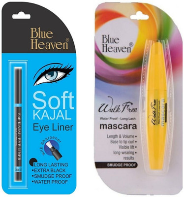 BLUE HEAVEN BLUE SOFT KAJAL AND WALK MASCARA COMBO (2 ITEM IN THE SET(2 Items in the set)