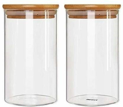 Massive Reckon Glass Utility Container  - 1400 ml(Pack of 2, Clear)
