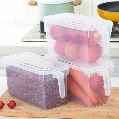 stecksmart Plastic Fridge Container  - 1500 ml(Pack of 3, Clear)