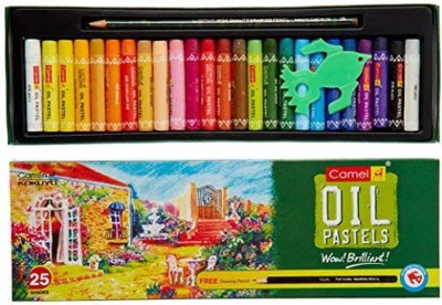 Camlin OIL PASTEL 25-SHADES(Set of 1, Multicolor)