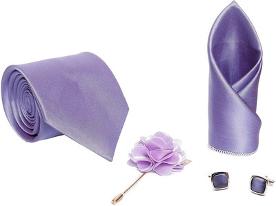 AXLON Satin Tie & Cufflink(Purple)