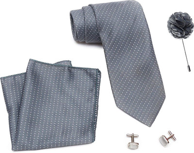 AXLON Satin Tie & Cufflink(Grey)