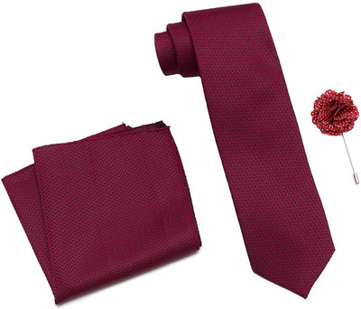 AXLON Satin Tie Pin Set(Maroon)