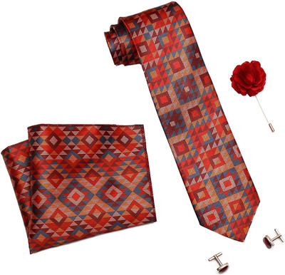 AXLON Satin Tie & Cufflink(Multicolor)