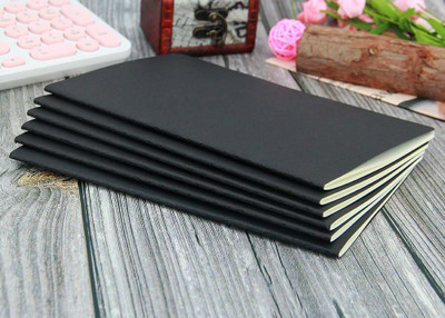 INNAXA A5 Size Ecofriendly Notebook Kraft Black Soft Cover (210 x 140 mm) -64 Blank Pages A5 Notebook Blank 64 Pages(Black, Pack of 6)
