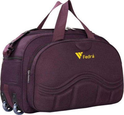FEDRA (Expandable) (Expandable) Waterproof Polyester Lightweight 40 L Luggage with 2 Wheels (purple) Duffel With Wheels (Strolley)