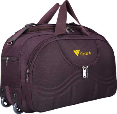 FEDRA (Expandable) (Expandable) Waterproof Polyester Lightweight 40 L Luggage with 2 Wheels (purple) Duffel With Wheels (Strolley)