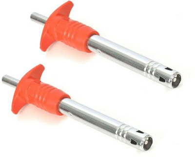 VISHVA ENTERPRISE Kitchen Gas Lighter Stainless Steel Plastic for Kitchen Gas Stove Gas Lighter Steel Gas Lighter Steel Electronic Gas Lighter(Red, Pack of 2)