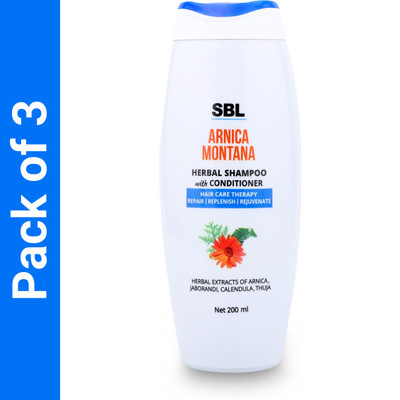 SBL Montana Herbal Shampoo with Conditioner Liquid(3 x 200)