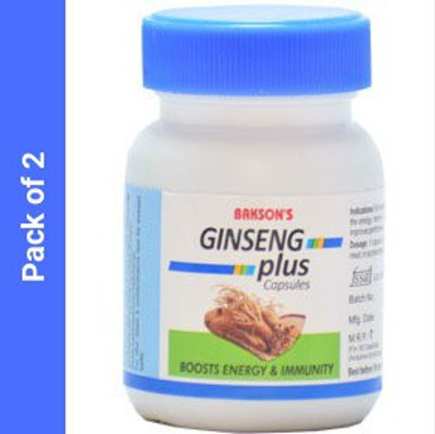 BAKSONS Ginseng Plus 30 Capsules(2 x 30)