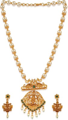 Bhana Jewells Alloy Gold-plated Green Jewellery Set(Pack of 1)