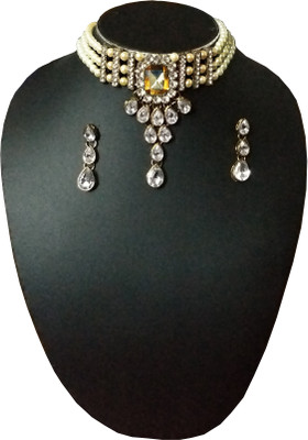 Handicraft Kottage Metal Yellow Jewellery Set(Pack of 1)