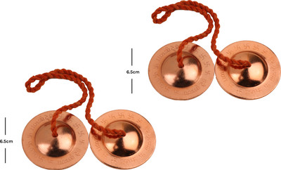 SHRI ANAND Iron manjira 6.5 Cm Set of 2 Kartal Instrument