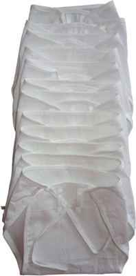 RSPOL SOFT COTTON WHITE REUSABLE / WASHABLE LANGOT / NAPPIES /DIAPER FOR 0-6 MONTHS BABY -PACK OF 12