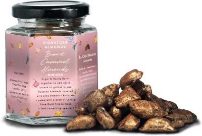 la chocoallure Burnt Caramel Almonds(Rose Gold) Almonds(100 g)