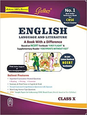 Golden English Language And Literature: (With Sample Papers) A Book With A Differene For Class - 10 (For CBSE 2021 Board Exams)(Paperback, R K Gupta)