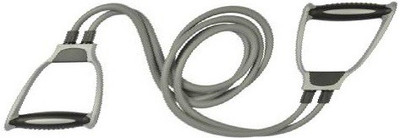 EMMKITZ SPORTS & FITNESS Double Cord Exercise Tube for Yoga Resistance Tube(Grey)