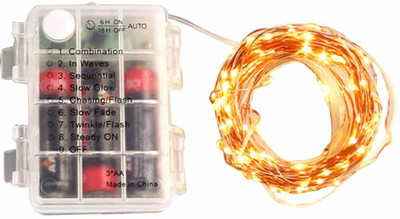 iWin 50 LEDs 4.98 m Gold Steady String Rice Lights(Pack of 1)