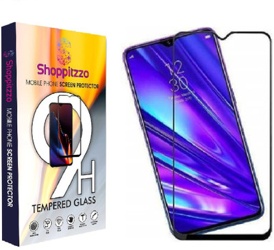 Shoppitzzo Edge To Edge Tempered Glass for SHOPPITZZO Vivo Y19, Y5S, U20, Z5i, U3, 11D,9H,Oleophobic Coated,Anti Scratch,with easy installation kit (Colour-Black)(Pack of 2)