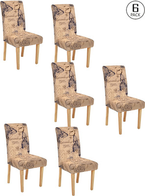 Flipkart SmartBuy Polyester Abstract 1 Seater Chair Cover(Beige Pack of 6)