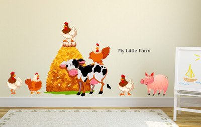 Littlebuds 120 cm My Little Farm Removable Sticker(Pack of 1)