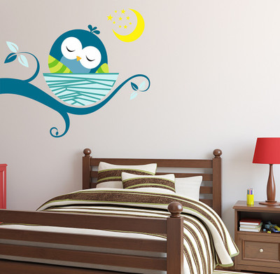 fuzzy 75 cm Birds Self Adhesive Sticker(Pack of 1)