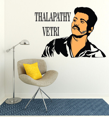 Wallzone 50 cm Thalapathy Vijay Removable Sticker(Pack of 1)