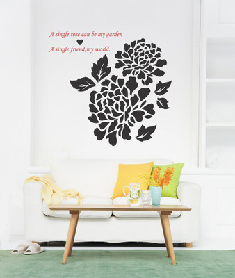 Wallzone 50 cm FLOWERS Removable Sticker(Pack of 1)