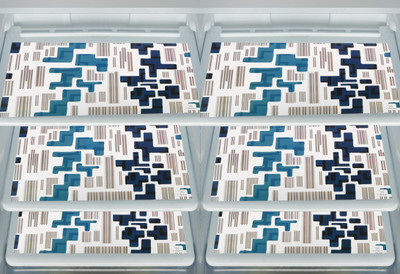 E-Retailer Fridge Mat(Width: 29 cm, Blue, Brown)