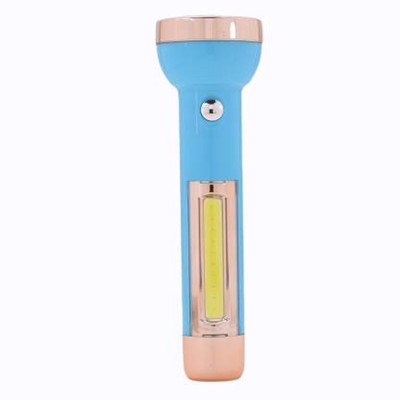 Buylink 3W JY-1703 Plastic Body High Power Long Life Flashlight - Rechargeable Torch Light Torch(Pink, 14 cm, Rechargeable)