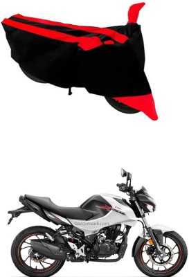 RONISH Two Wheeler Cover for Hero(Xtreme 200R, Black, Red)