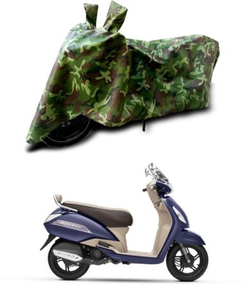 SEBONGO Two Wheeler Cover for TVS(Green, Multicolor)