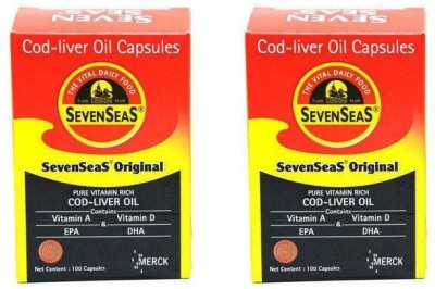 SEVEN SEAS Original Cod-Liver Oil 100 Capsule | Pack of 2 (2 x 100 = 200 Capsules)(2 x 100 No)