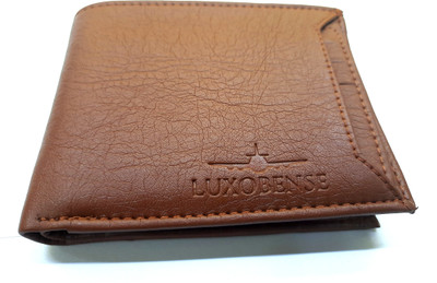 LUXOBENSE Men Brown Artificial Leather Wallet(6 Card Slots)
