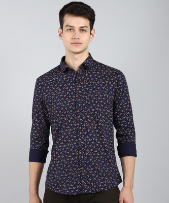 NUMERO UNO Men Printed Casual Blue Shirt